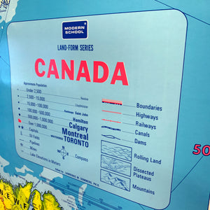 Vintage Schoolhouse Map of Canada